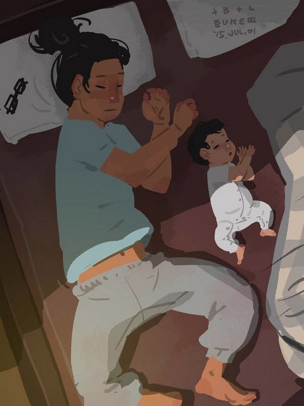 Самохран татко од Тајван го илустрира неговиот секојдневен живот