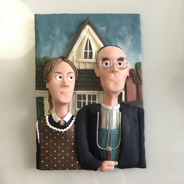 Артистка рекреира познати уметнички дела со шарена полимерна глина