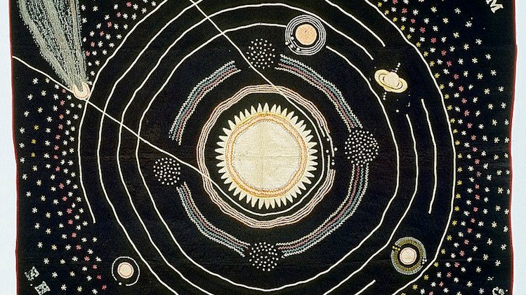 Учителка од 1876-та година изработила јорган со сончевиот систем за да ги учи децата астрономија