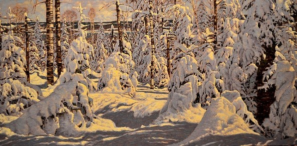 Уметник од канада создава слики со топла зимска атмосфера