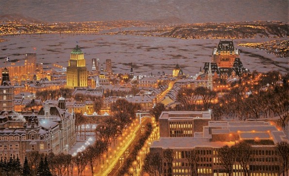 Уметник од канада создава слики со топла зимска атмосфера