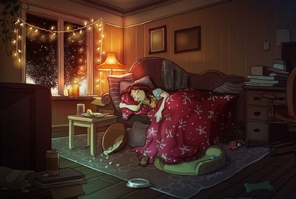 Слатки илустрации што прикажуваат како изгледа животот со куче