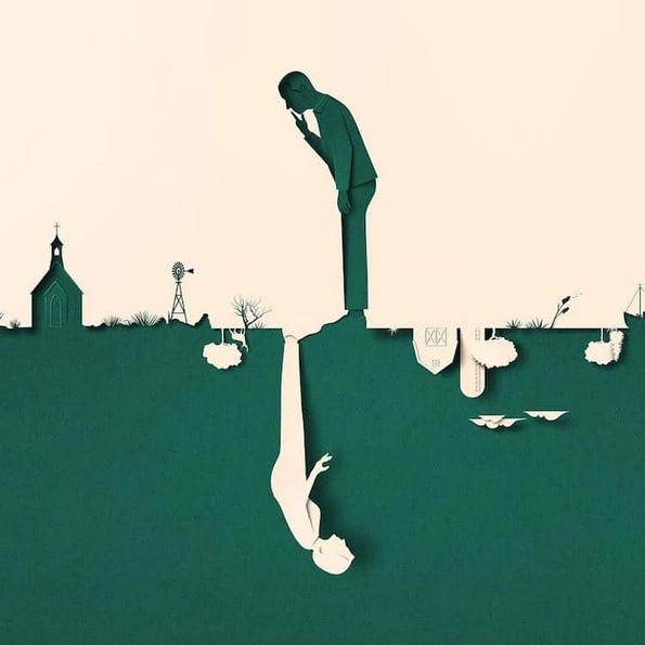 Илустрации и гифови од хартија што ги визуелизираат умот и телото