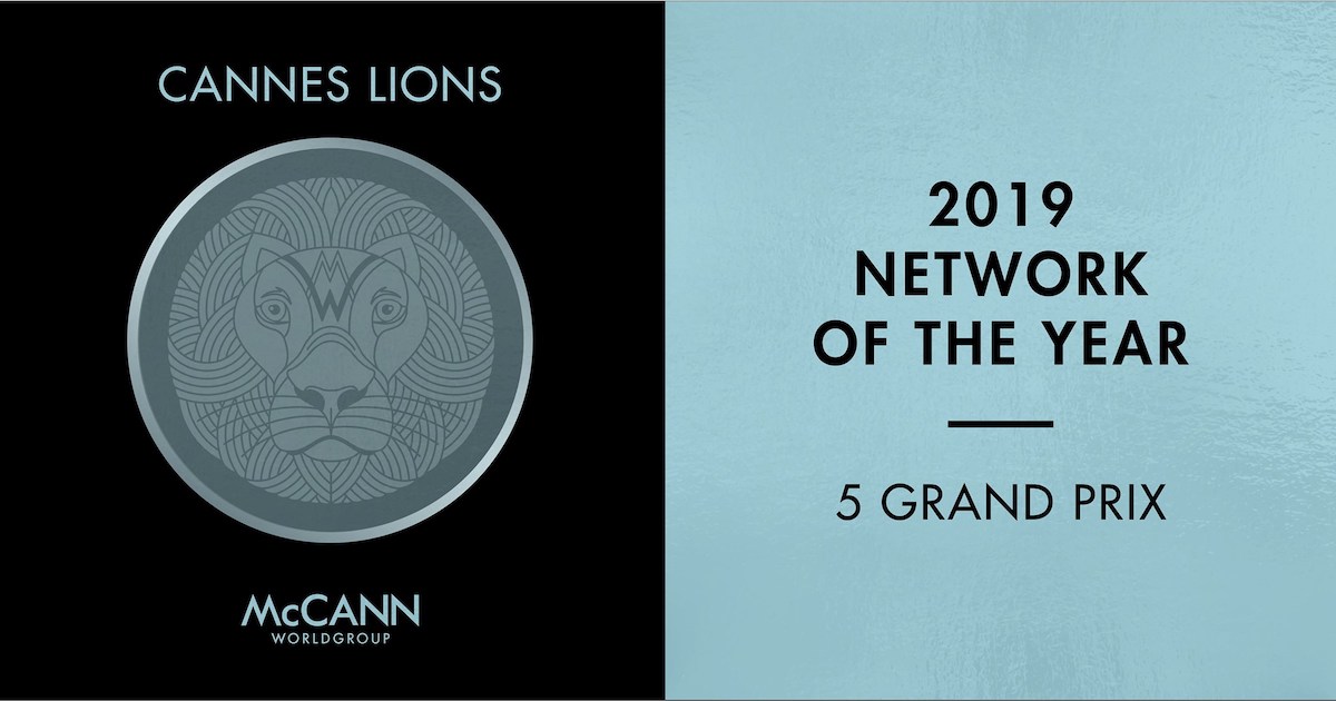 McCann Worldgroup – Мрежа на годината на „Кан 2019“, како и светска мрежа на годината за „Healthcare“