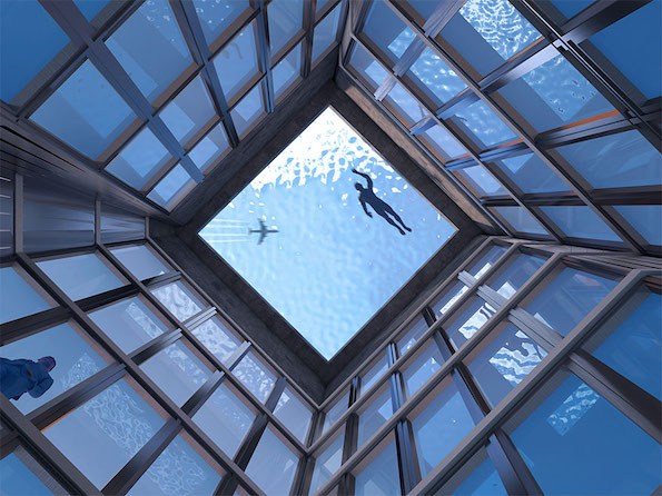 Ќе се изгради првиот бесконечен базен во светот на кров од зграда, со панорамски поглед од 360 степени