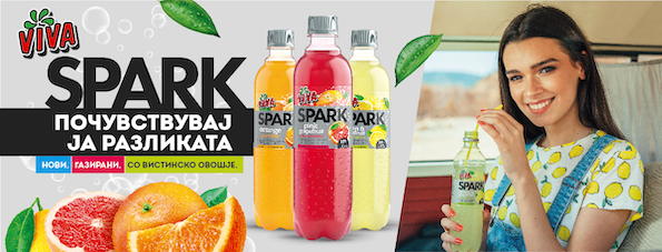 „Вива Спарк“ - поинакво газирано освежување со вистинско овошје за топлото лето