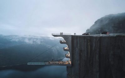 Возбудлив хотелски дизајн со стаклен базен што лебди 600 метри над норвешките фјордови