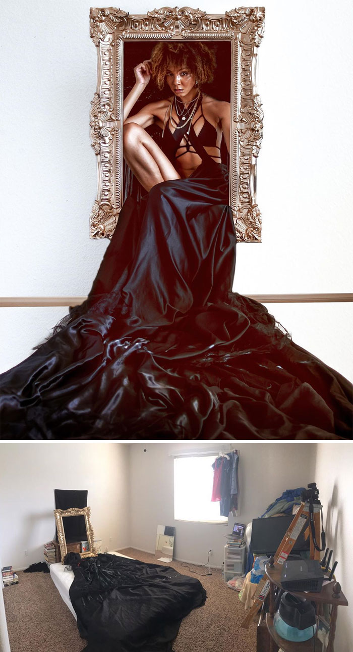 Девојка покажува како изгледаат нејзините фото сетови кои ги користи за да се фотографира за на Инстаграм