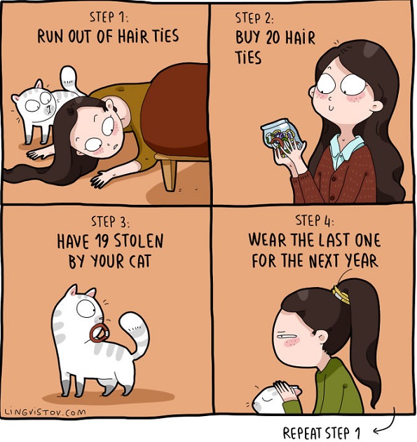 Илустрации во кои ќе се пронајде секој кој има мачка