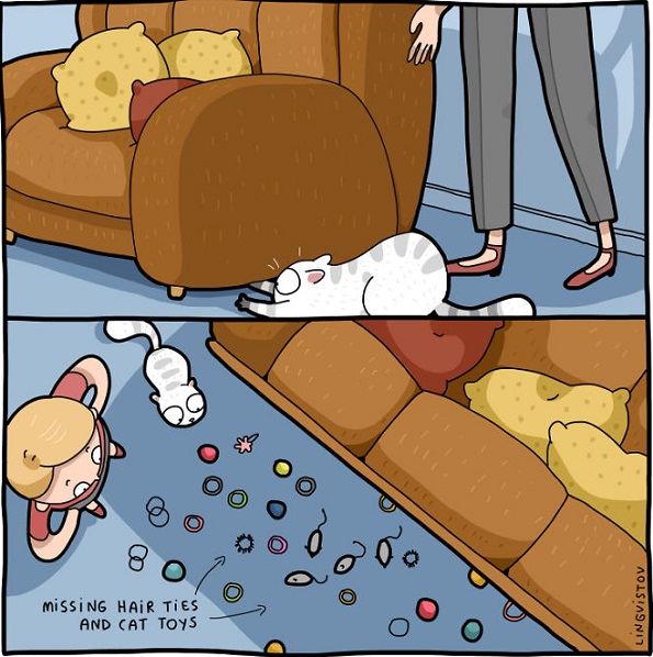 Илустрации во кои ќе се пронајде секој кој има мачка