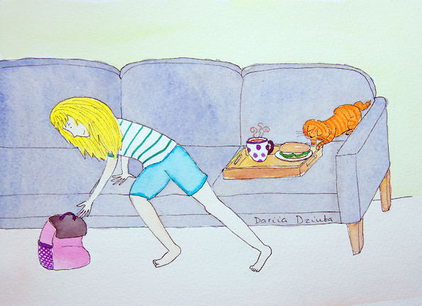 Илустрации кои ги прикажуваат предностите на животот со мачка