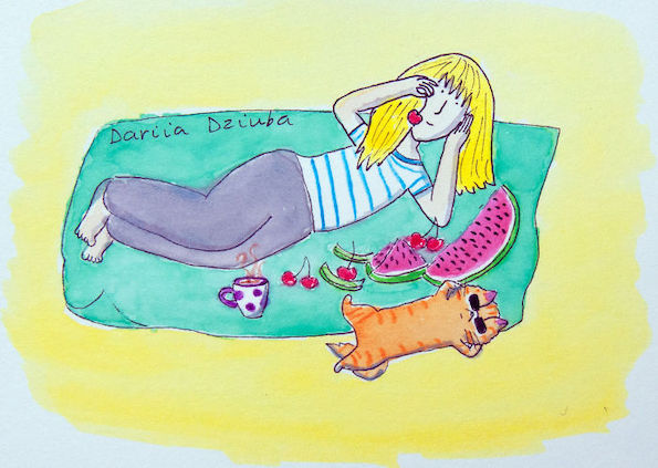 Илустрации кои ги прикажуваат предностите на животот со мачка