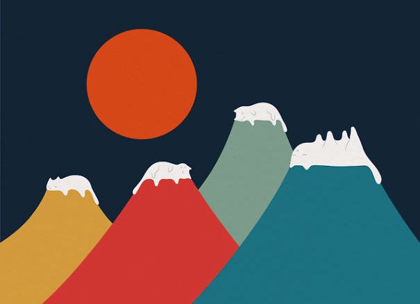 23 пејзажни илустрации за љубителите на мачки