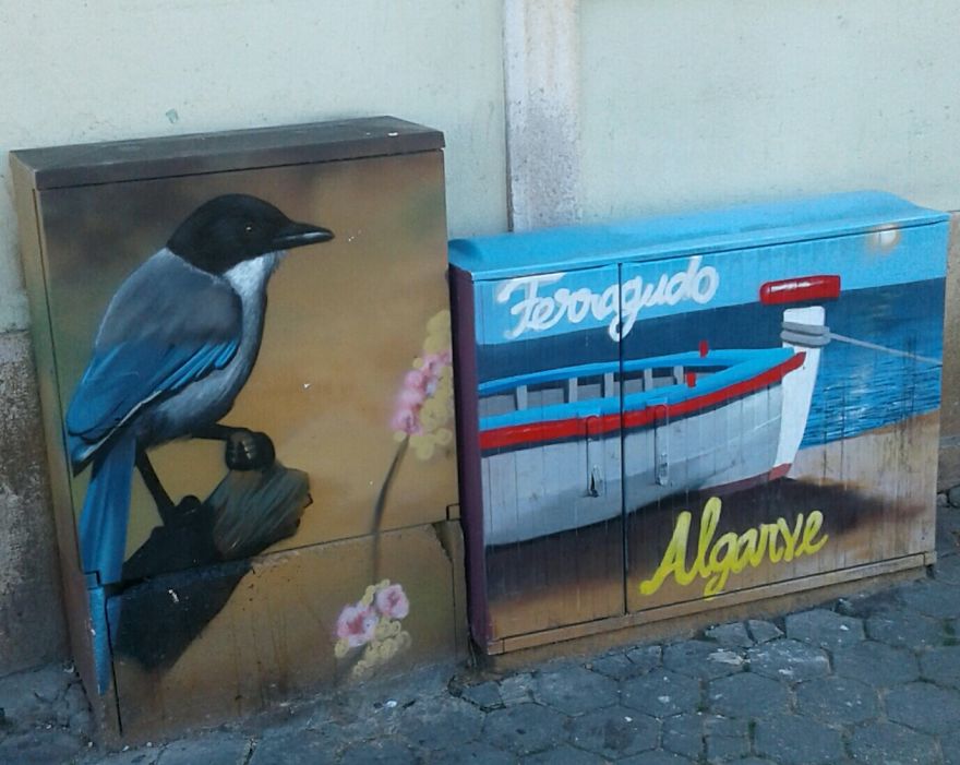 Уличната уметност во Ферагудо, Алгарве, Португалија