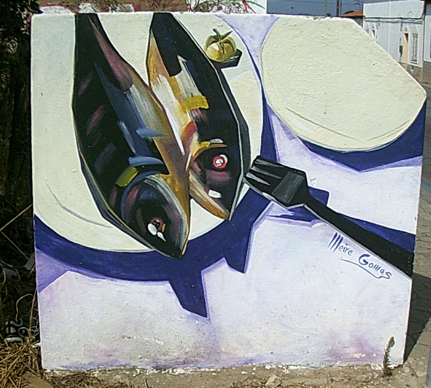 Уличната уметност во Ферагудо, Алгарве, Португалија