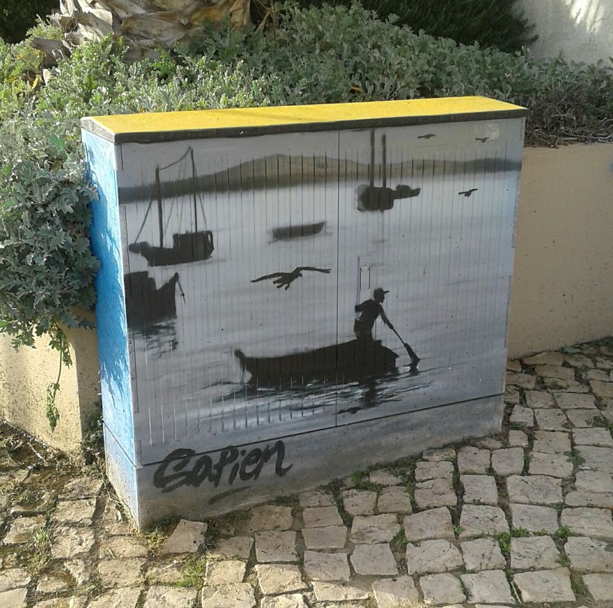 Уличната уметност во Ферагудо, Алгарве, Португалија