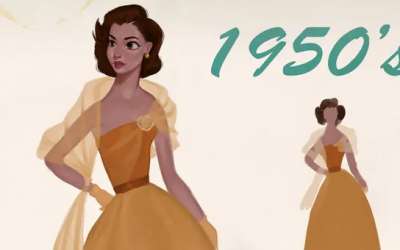 Артист создава илустрации од Дизни принцезите во облека која ја отсликува модата низ децениите