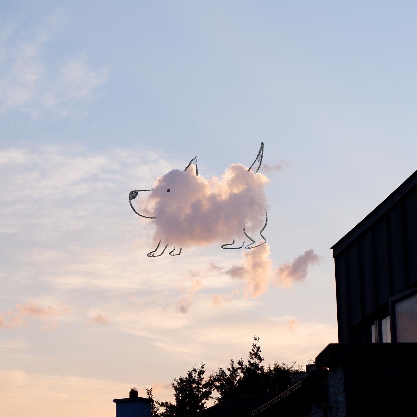 Илустратор од Даблин ги претвора облаците во слатки животни