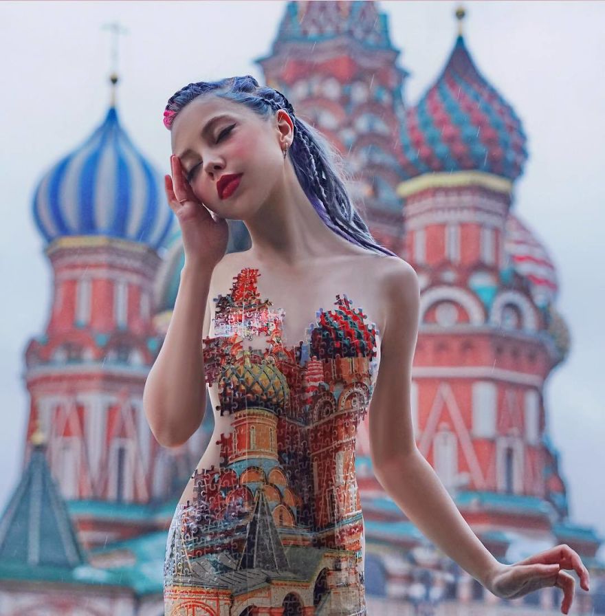 Артистка од Русија стана популарна на социјалните мрежи со нејзините бизарни фотографии