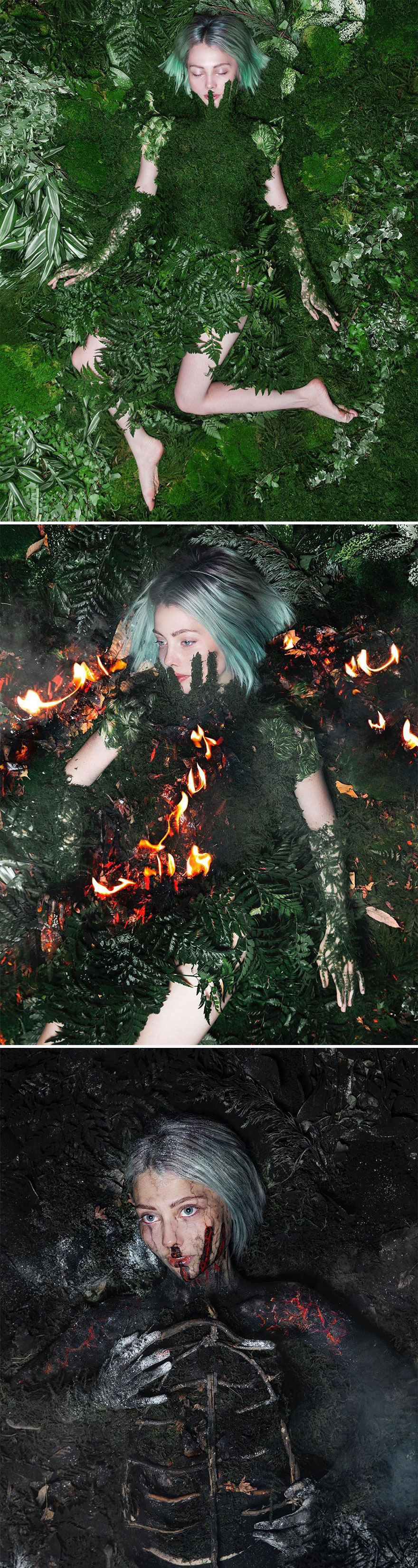 Артистка од Русија стана популарна на социјалните мрежи со нејзините бизарни фотографии