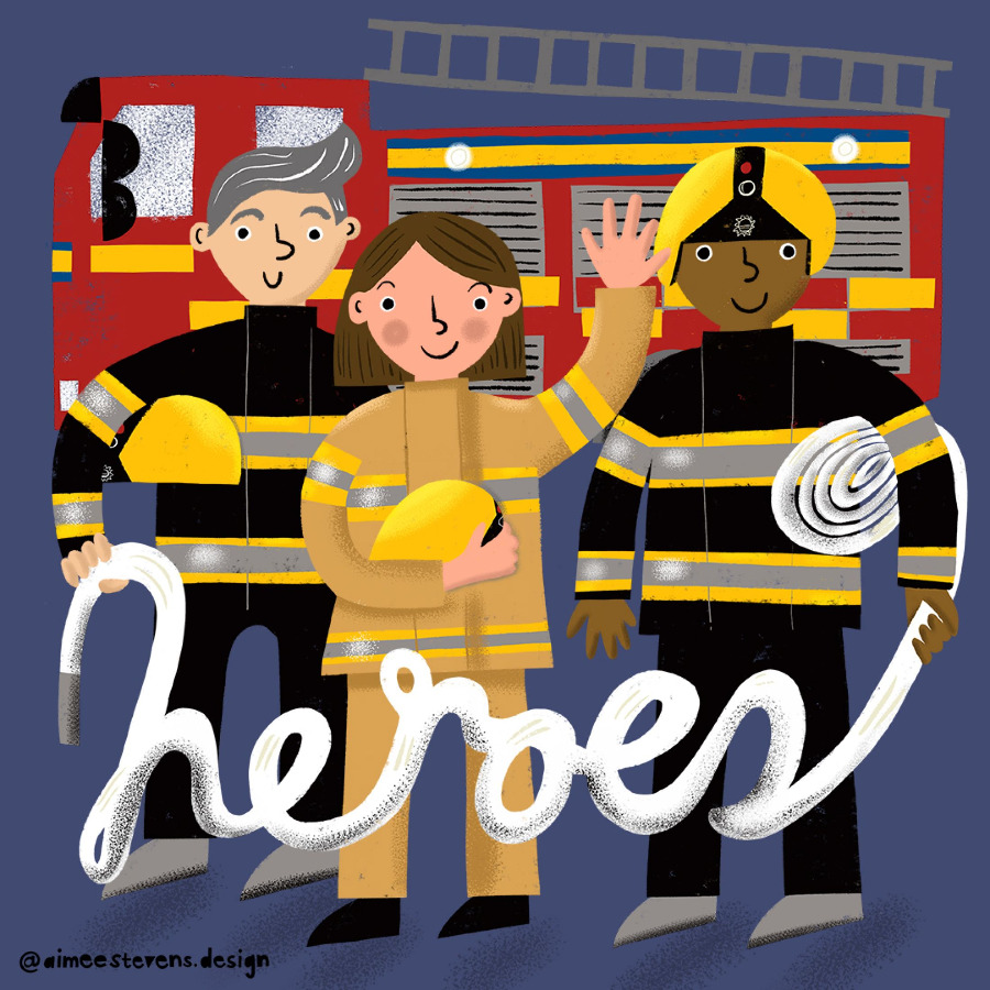 Илустрации во чест на здравствените работници и секојдневните херои за време на Ковид-19