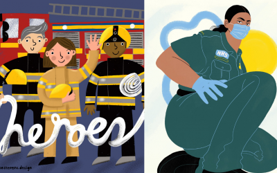 Илустрации во чест на здравствените работници и секојдневните херои за време на Ковид-19