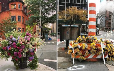 Цветни инсталации ги разубавуваат телефонските говорници и кантите за отпадоци низ Њујорк