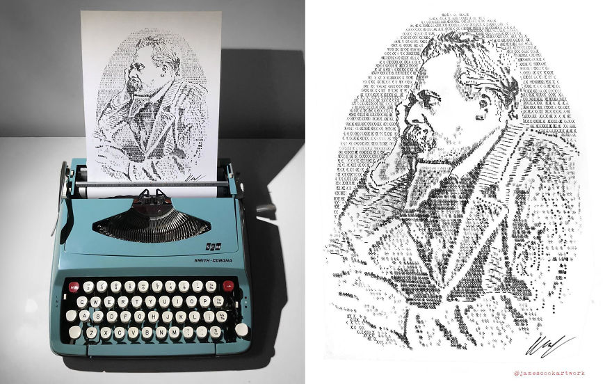 Импресивни уметнички дела создадени на машина за пишување