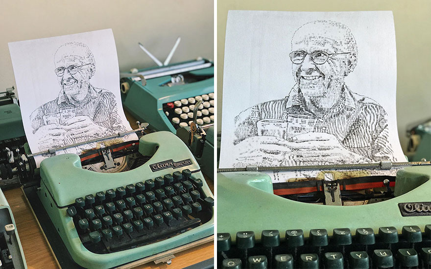 Импресивни уметнички дела создадени на машина за пишување