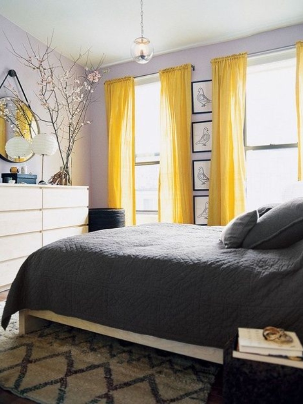 Како да ја декорирате спалната соба во жолти нијанси?