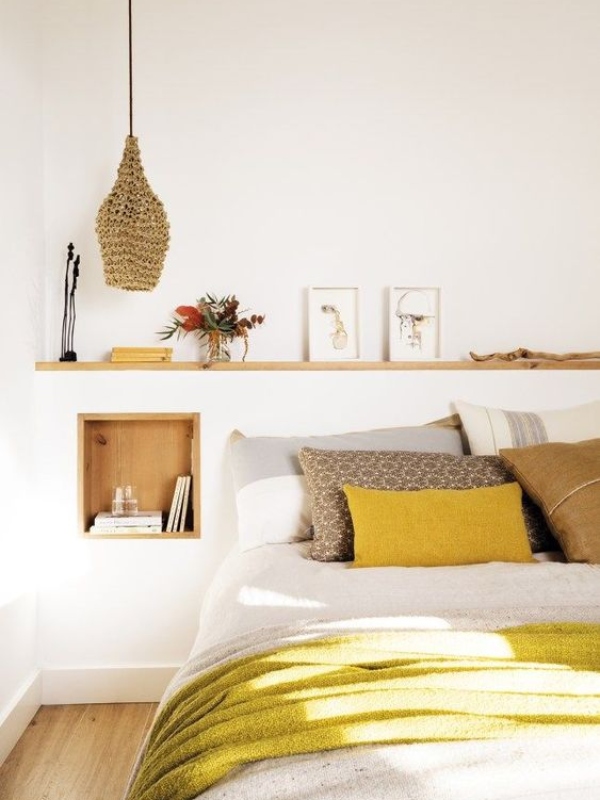 Како да ја декорирате спалната соба во жолти нијанси?