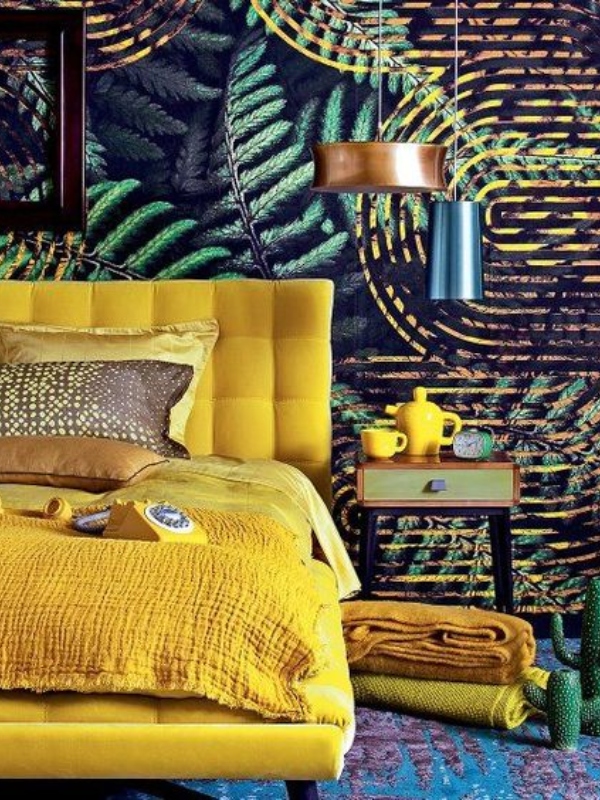 Како да ја декорирате спалната соба во жолти нијанси?