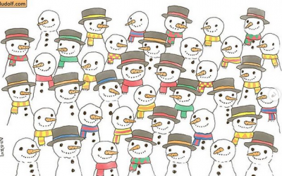 Загатка: Пронајдете го снешкото кој нема пријател!