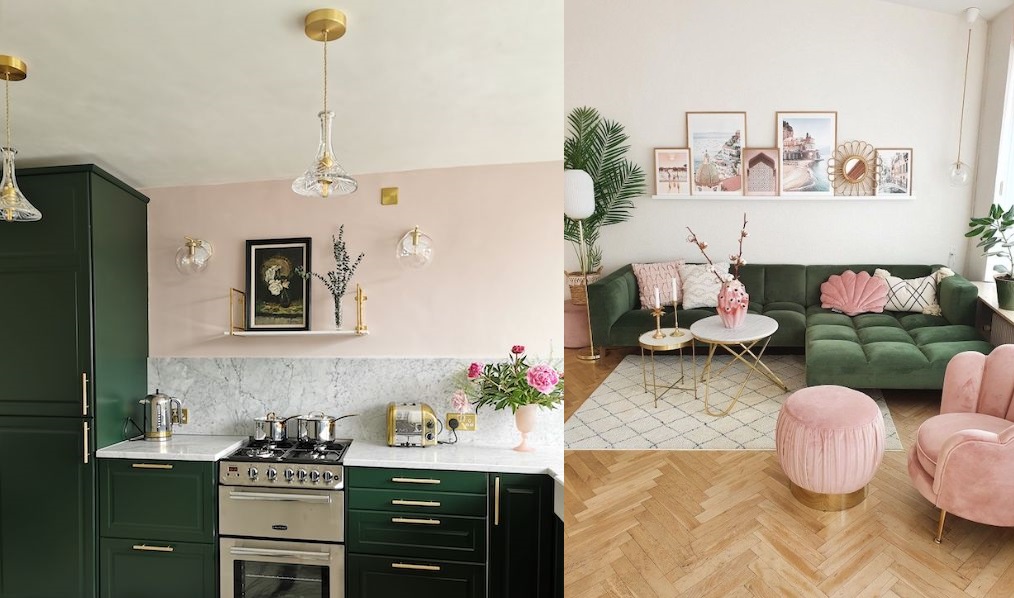 Розово + зелено: Одлична комбинација за вашиот ентериер