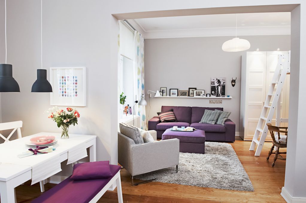10 фотографии што докажуваат дека виолетовата и сивата боја се совршен спој во уредувањето на домот