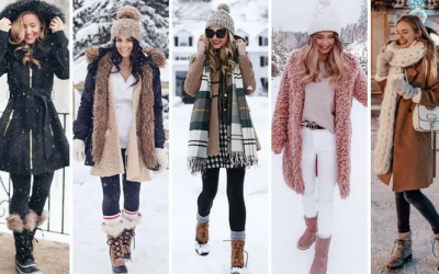 Топ 20 удобни и женствени комбинации за прошетка по снегот