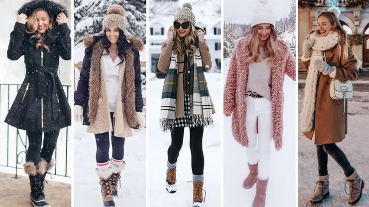 Топ 20 удобни и женствени комбинации за прошетка по снегот