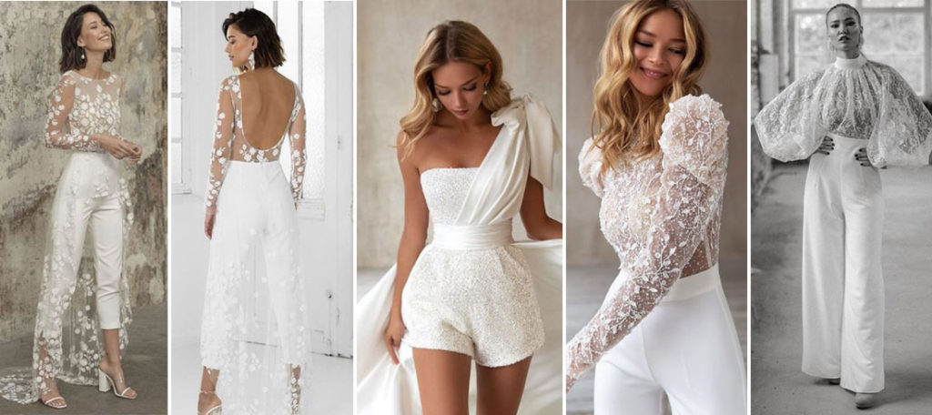 Нов моден тренд: Белите комбинезони како замена за венчаници