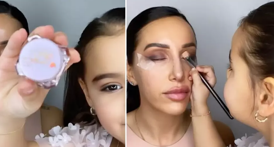 4-годишно девојче ја нашминка својата мајка, а ние сме воодушевени од резултатот!