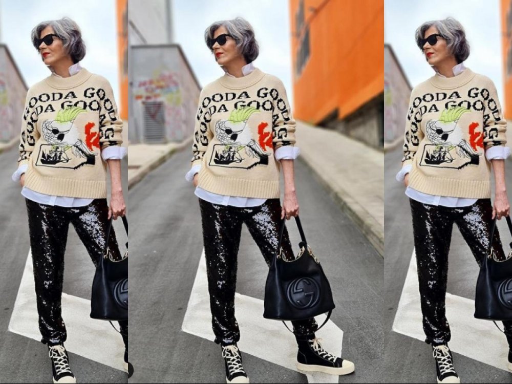 50-годишна инфлуенсерка воодушевува со нејзините модни комбинации