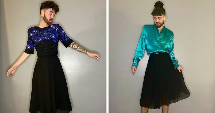 Овој маж докажува дека облеката нема пол, носејќи здолништа и фустани