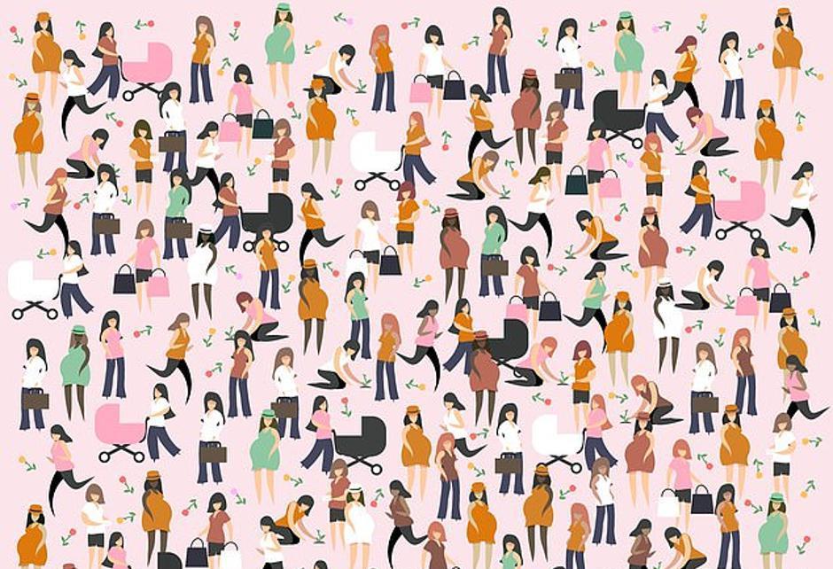 На оваа илустрација сите прават нешто, само една мајка одмора: Дали можете да ја пронајдете?