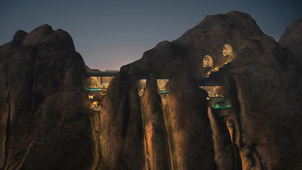 Ресорт во Саудиска Арабија им нуди неповторливо искуство на посетителите под ноќното пустинско небо