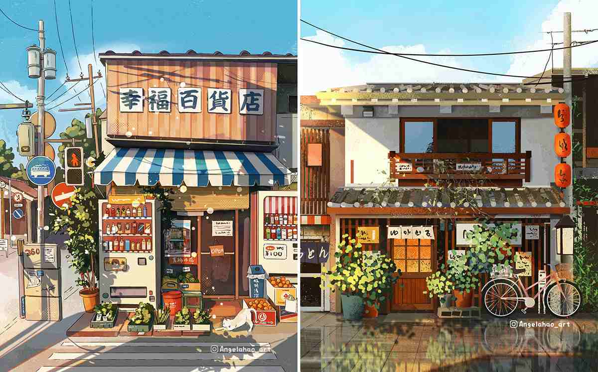 Доживејте го шармот на јапонските продавнички и ресторани преку овие илустрации