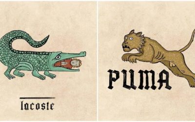 Логоа на светски брендови како средновековни илустрации