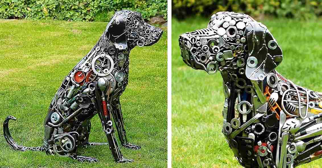 Уметник создава неверојатни скулптури од рециклирано железо!