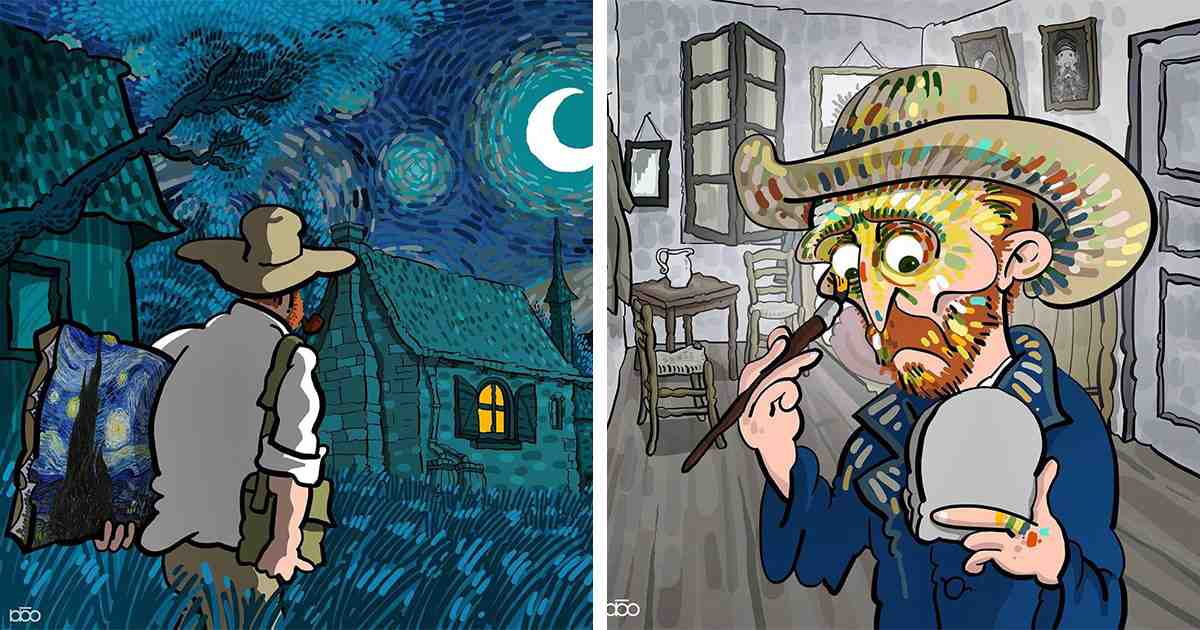 Нурнете во шарениот свет на Ван Гог преку овие неверојатни илустрации! 