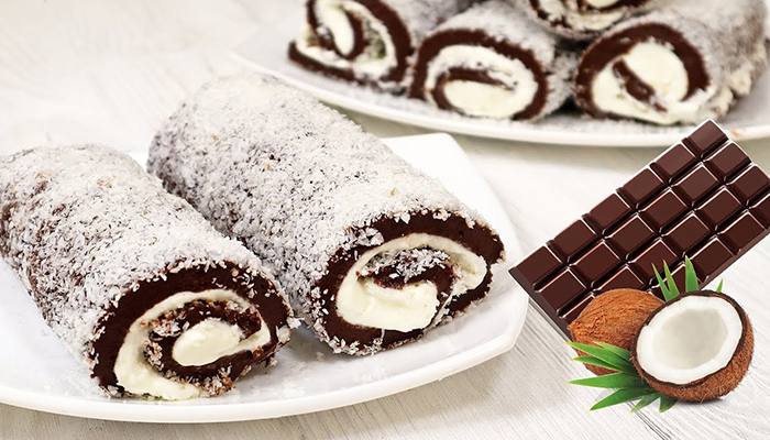 За сите сладокусци: Рецепт за чоколаден ролат со кокос