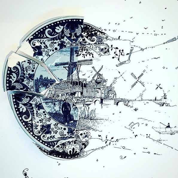 Овој уметник ги претвора скршените чинии во вистински уметнички дела!