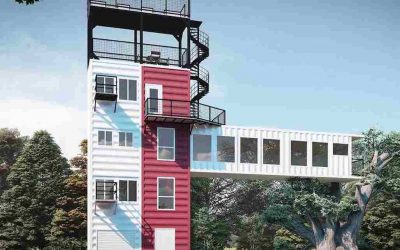 Неверојатен дизајн: Куќа на дрво изградена од контејнери